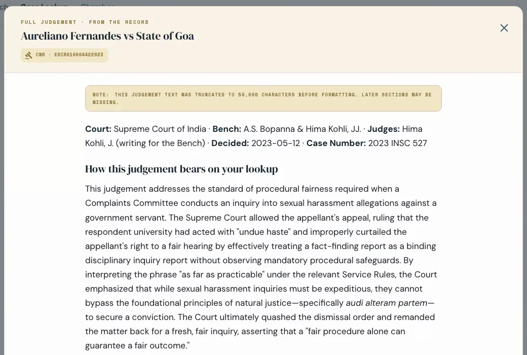 The full text of a Supreme Court judgment open in Vitark